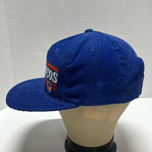 Vintage Denver Broncos Corduroy Hat Cap SnapBack Classic Ted Fletcher Rare 90s - Picture 2 of 6